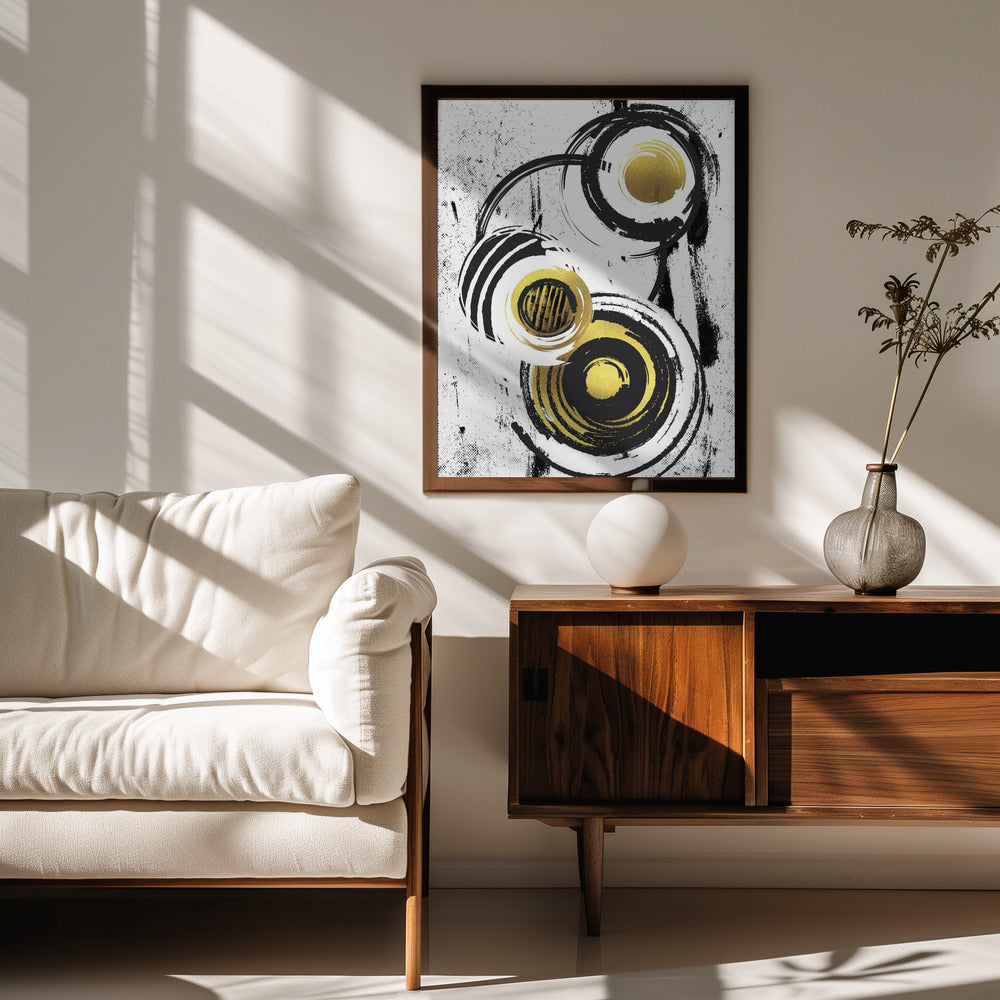 ABSTRACT ART Rotating circles Poster