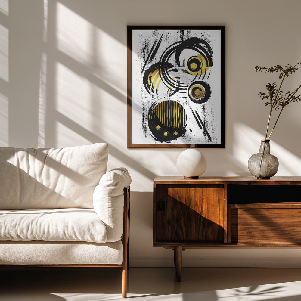 ABSTRACT ART Funky circles Poster