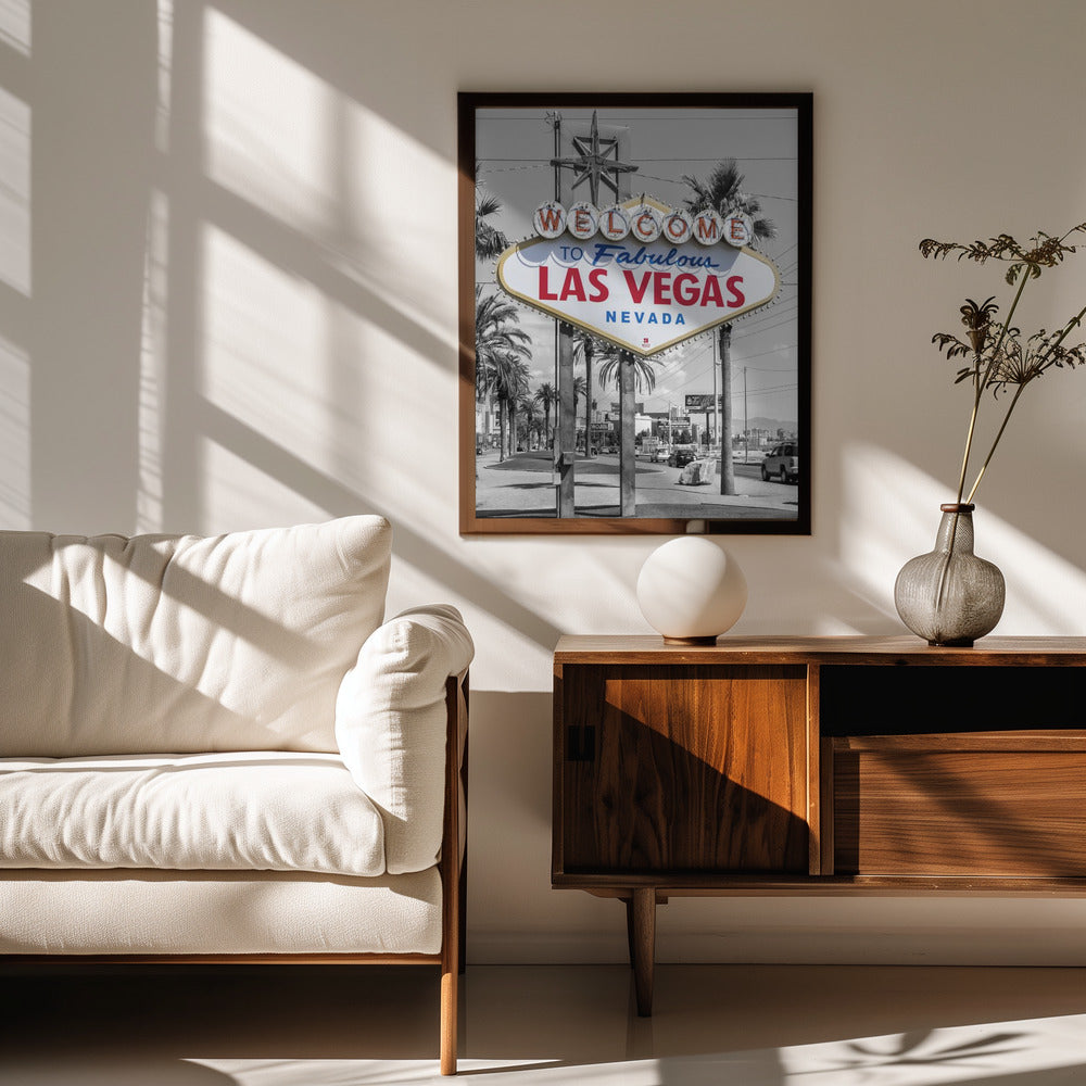 LAS VEGAS Sign - colorkey Poster