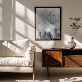 SAN DIEGO Skyline | Text Poster