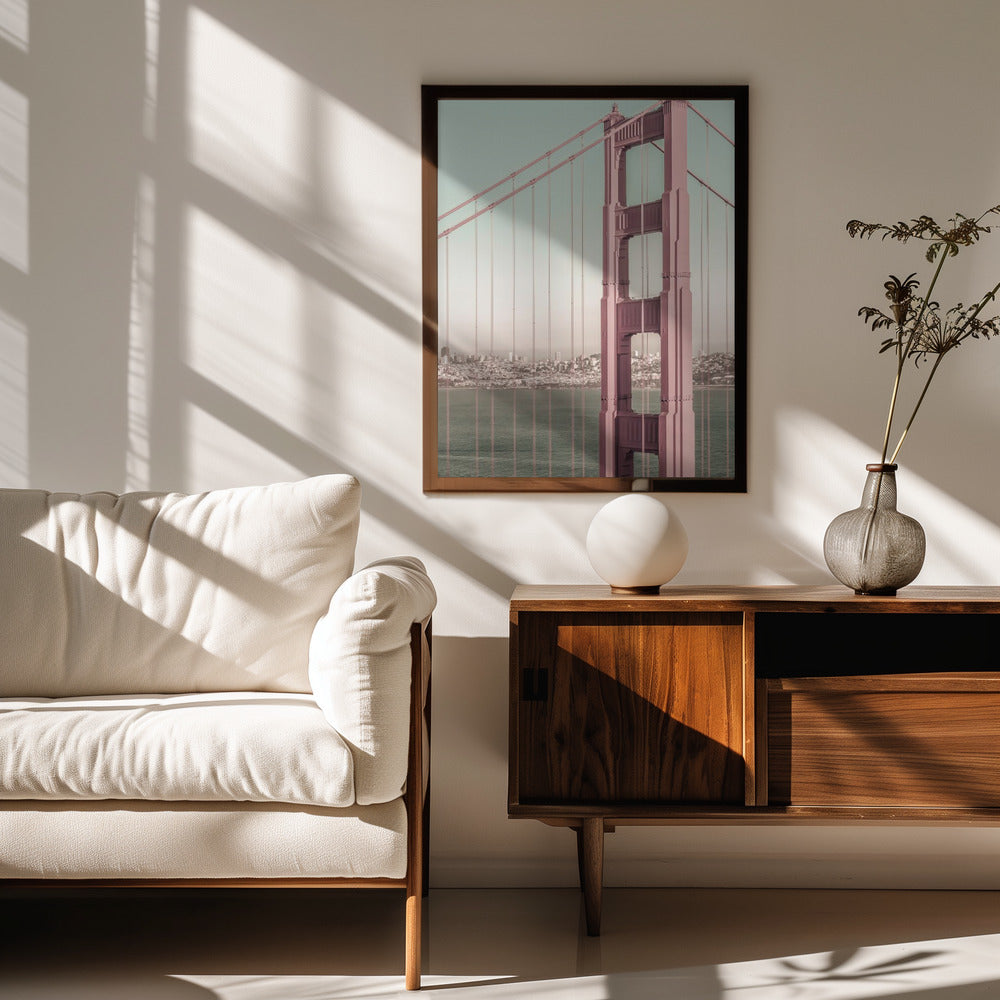 SAN FRANCISCO Golden Gate Bridge | urban vintage style Poster