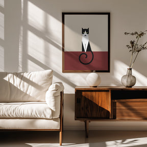 Coco as a geometric cat Poster