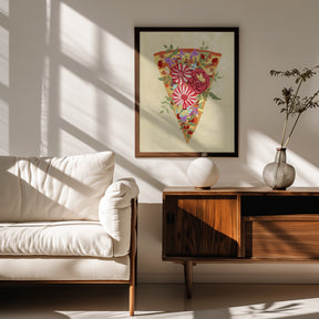 Slice of flower pizza Poster