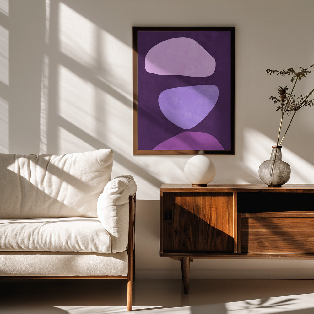 Abstract Forms Violet Poster