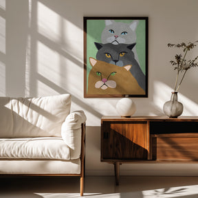 Cat Trio Poster