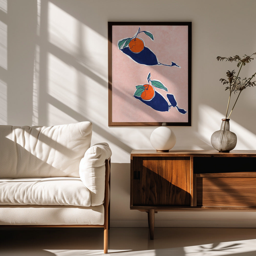 Abstract Oranges Poster