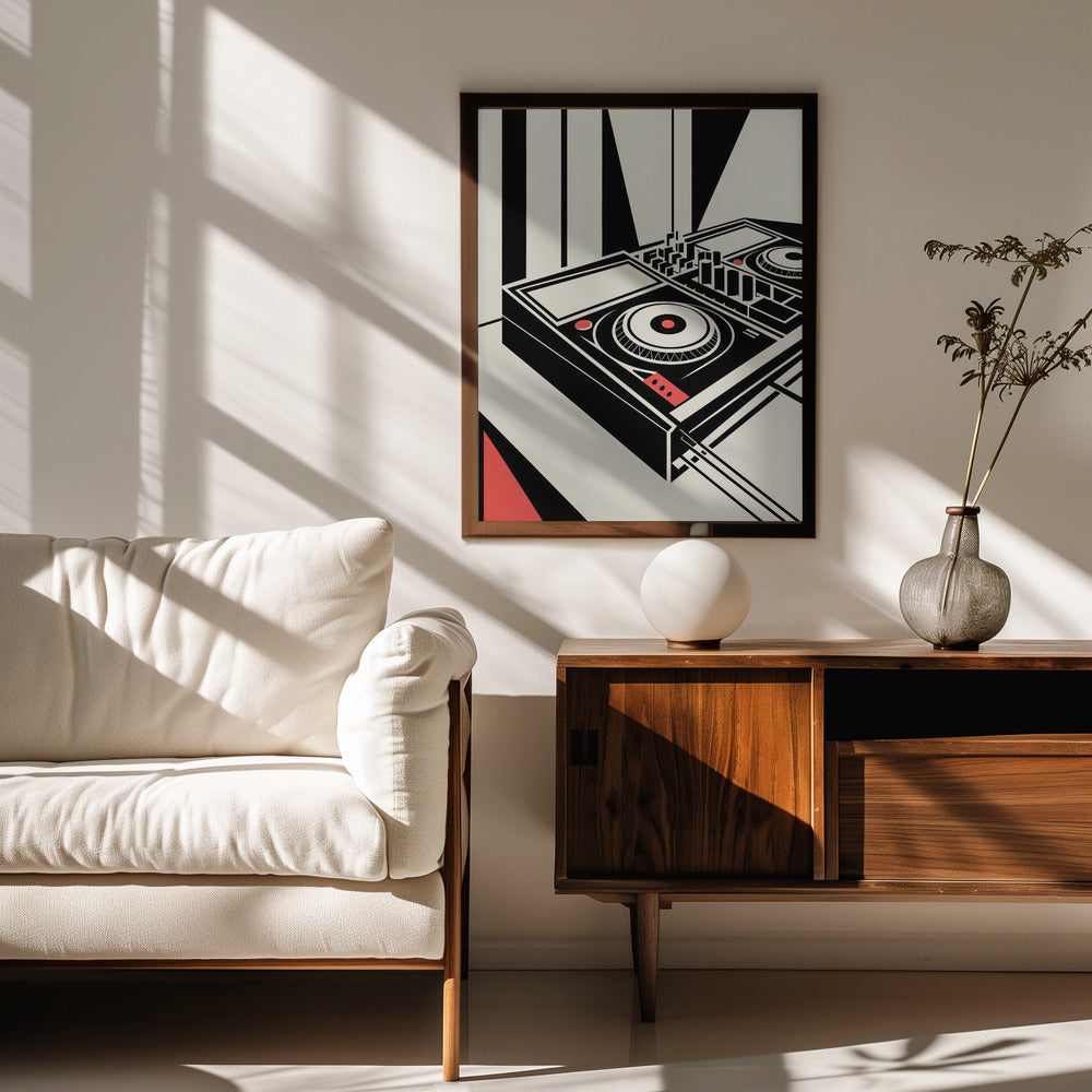 DJ Mixer - Bauhaus Style Poster