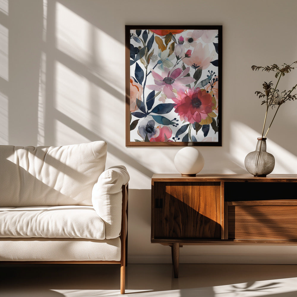 Watercolor Floral No. 5 Poster