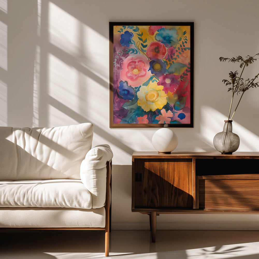 Watercolor Floral No. 6 Poster