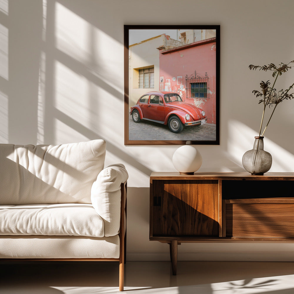 Volskwagen Beetle in Oaxaca Poster