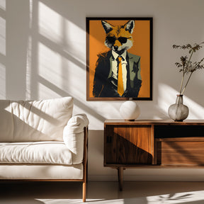 Fox In a Suit Poster