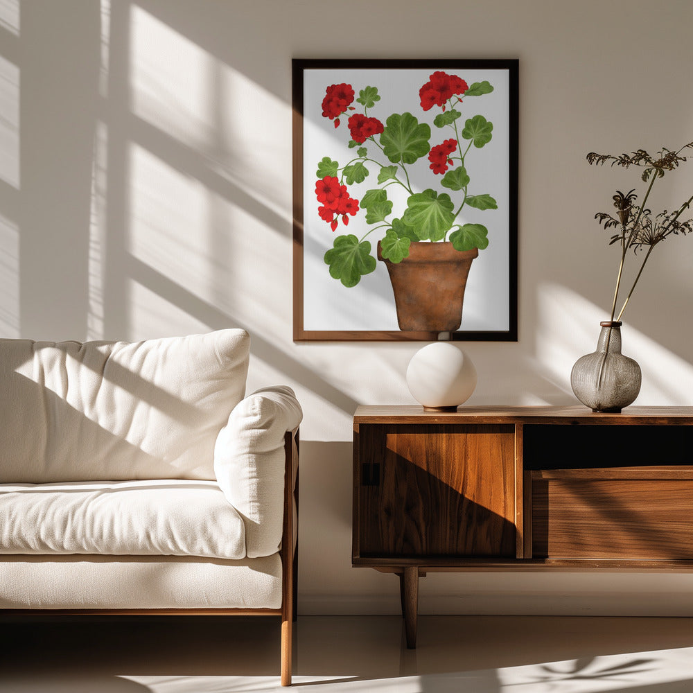 Red Geranium Poster