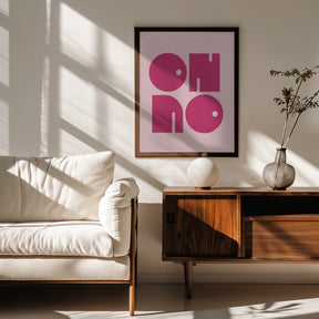 Oh No  Pink Cerry Pink.psdratio 3x4 Print By Bohonewart Poster