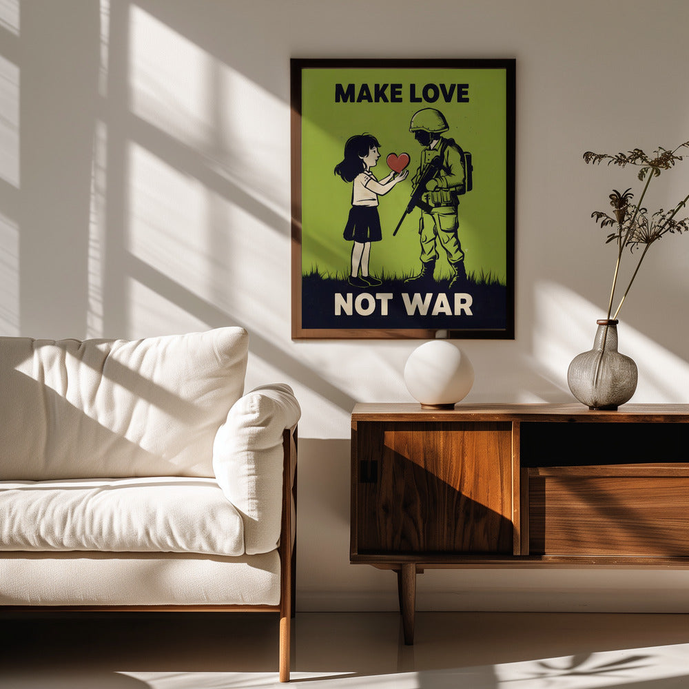 Make Love   Not War Poster