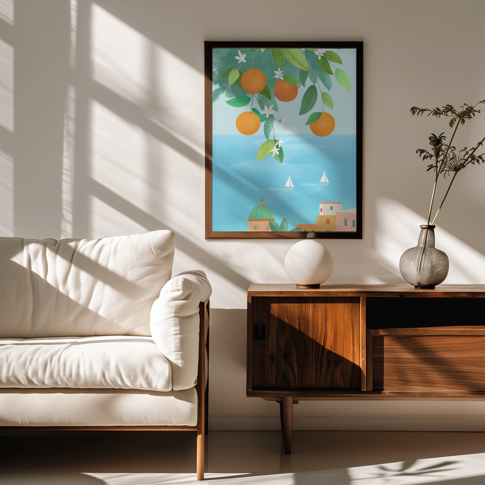 Amalfi Oranges Poster