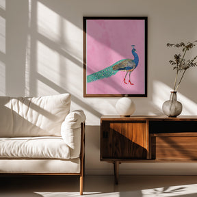 Peacock wearing heels Poster