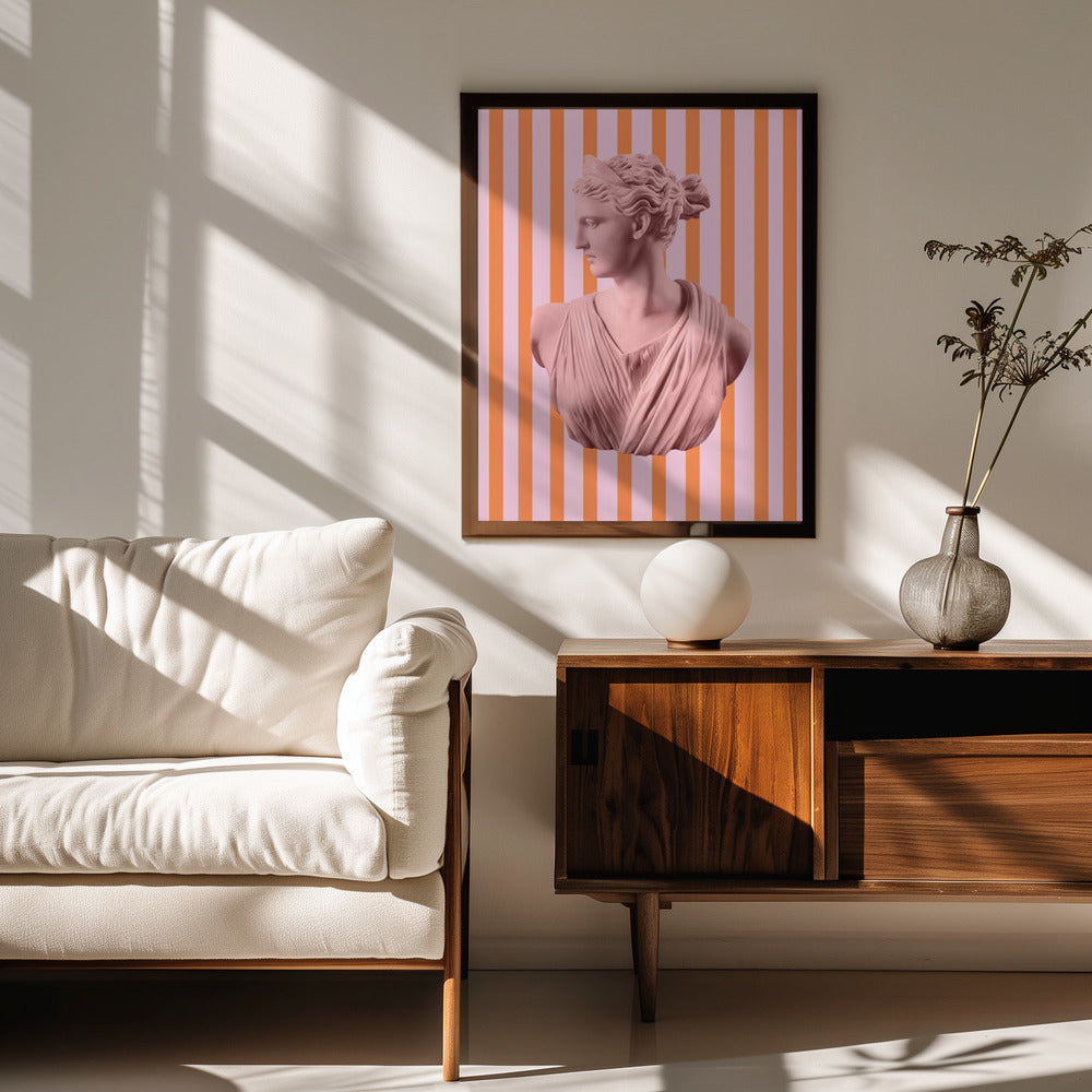 Artemispinkorangestripes Ratio2x3 Poster