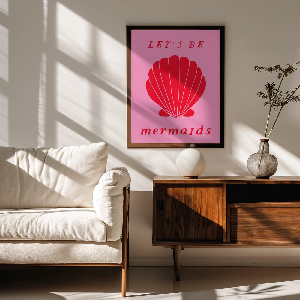 Mermaidspinkred Ratioiso Poster