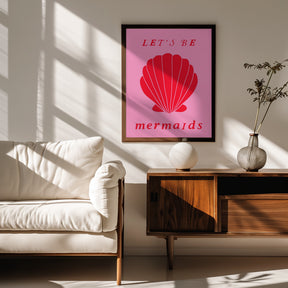 Mermaidspinkred Ratioiso Poster