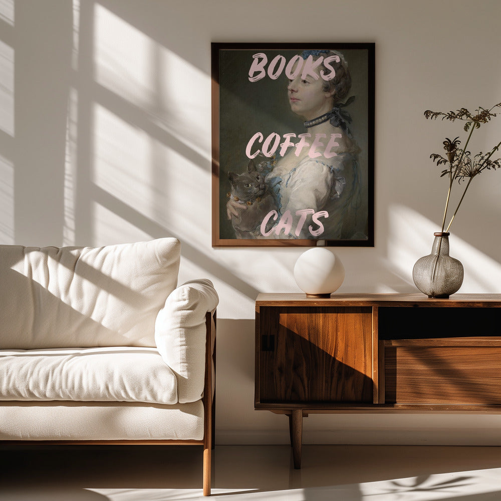 Bookscoffeecats Ratioiso Poster