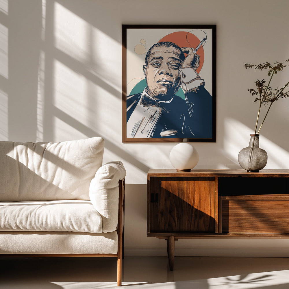 Louis Armstrong Portrait Poster