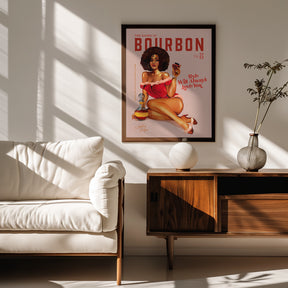 Babes of Bourbon Vol 8 Vintage Pinup Girl With Afro Poster