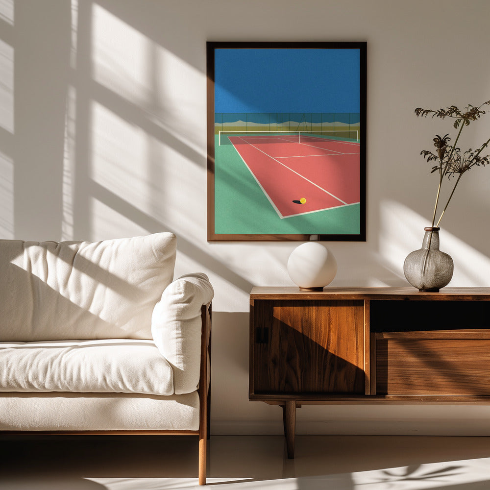 Tennis Court In the Desert Poster