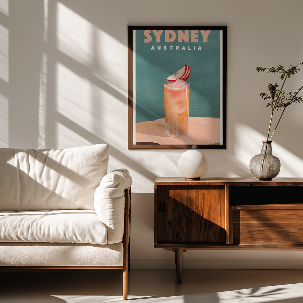 Sydney Australia Cocktail Bar Decor Poster