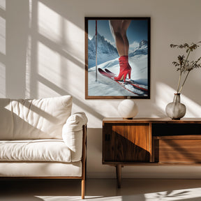 Ski Glamour High Heels Poster