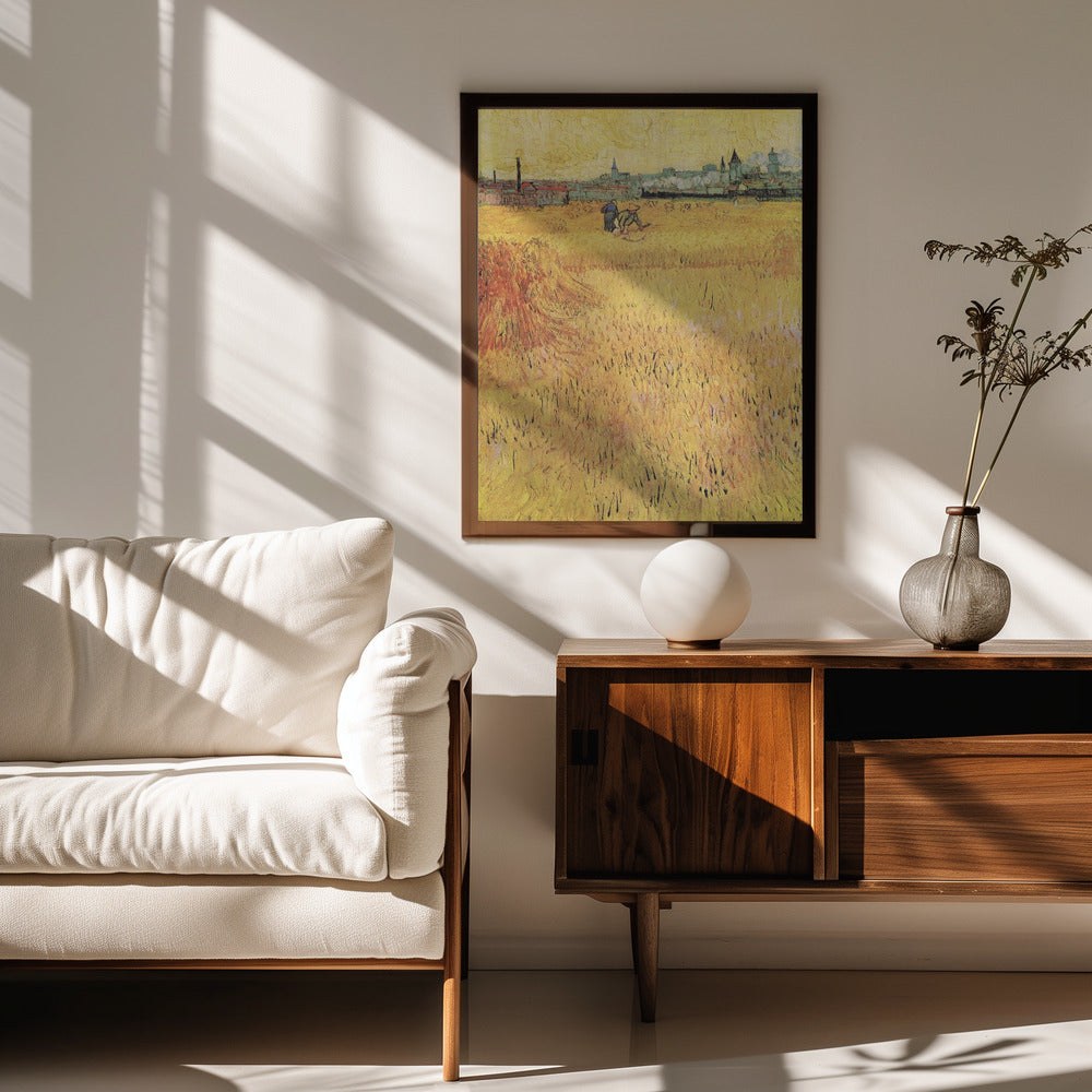 Wheat Field With View of Arles (1888) Poster