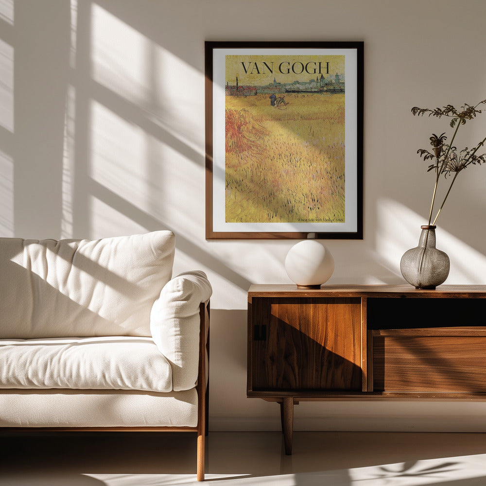 Wheat Field With View of Arles (1888) Poster