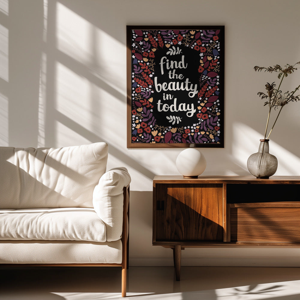 Find the beauty in today Poster