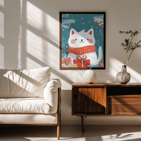 Christmas Cat Poster