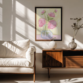 A Vase of Peonies Poster