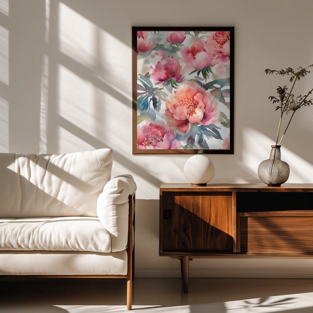 Blooming Peony  (7) Poster