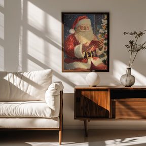 Santa Reading I Poster