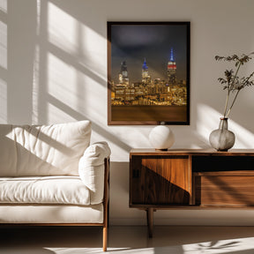 Magnificent midtown Manhattan skyline with Little Island Poster