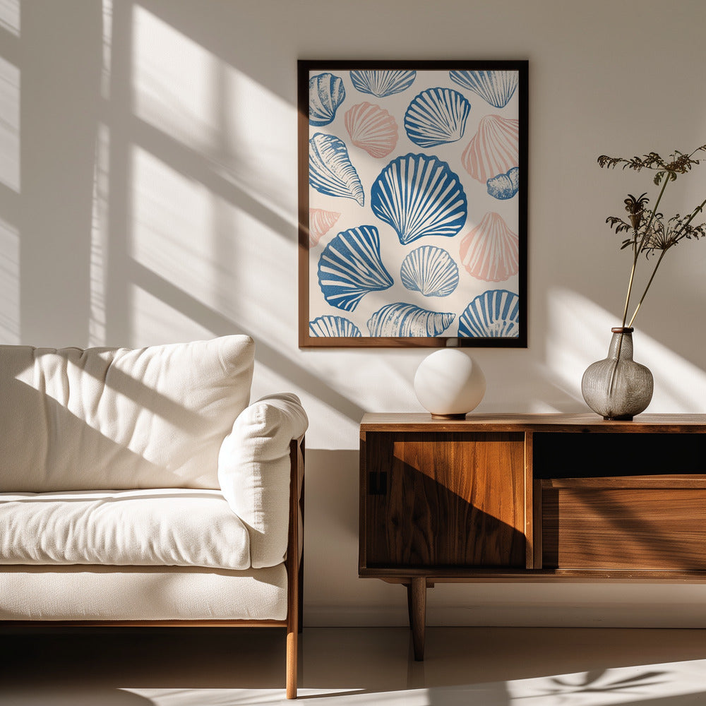 Seashell Pattern Poster