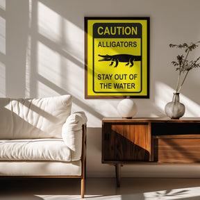 Caution   Alligators Poster