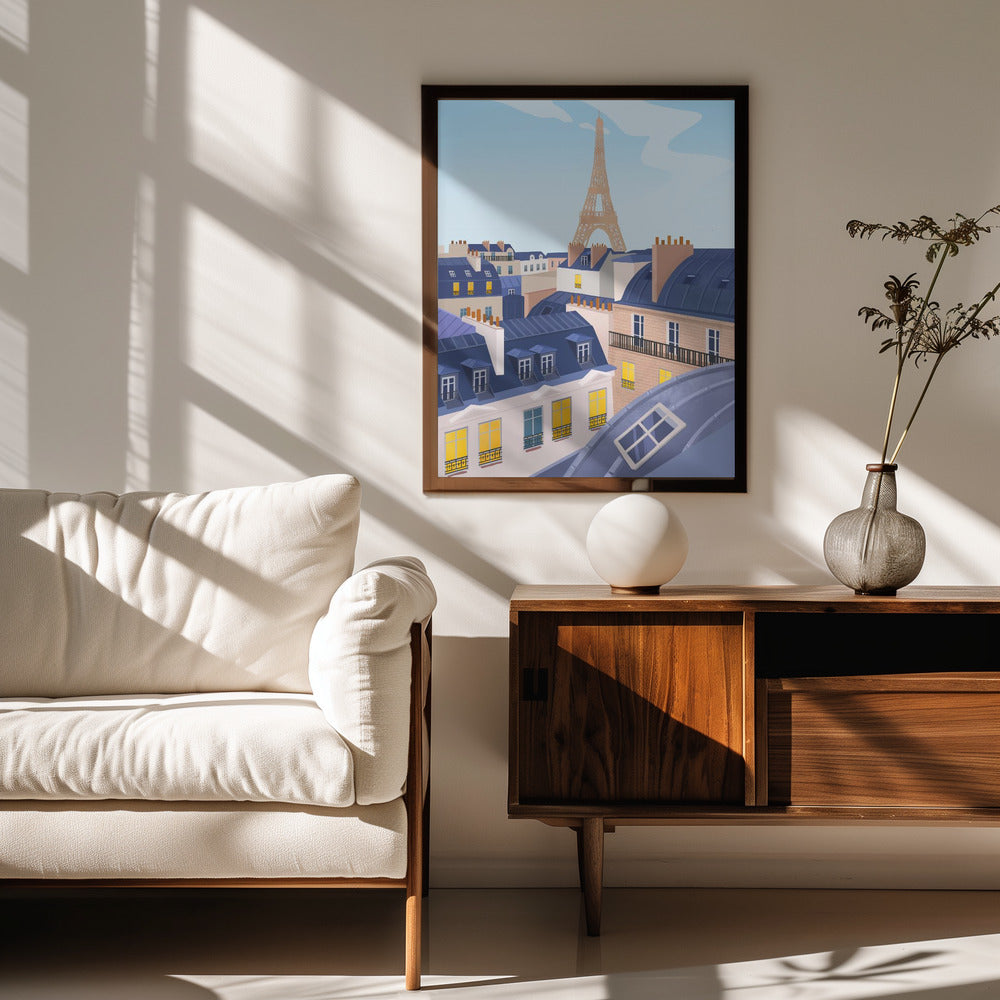 Paris Rooftops Poster