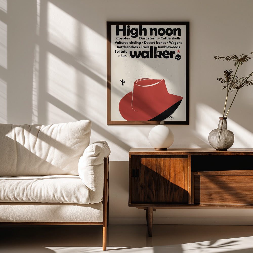 Western cowboy hat print Poster