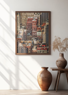 Multi colour Manhattan Poster