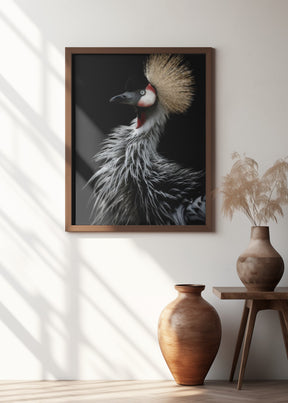 Crowned crane's portrait Poster