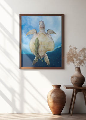 Green Sea turtle survivor Poster