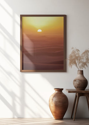 Sunset over Dunes Poster