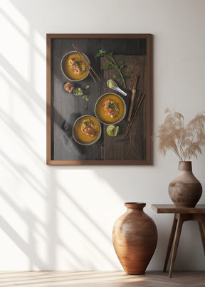 Vietnam food memories: Pumpkin soup with shrimps Poster