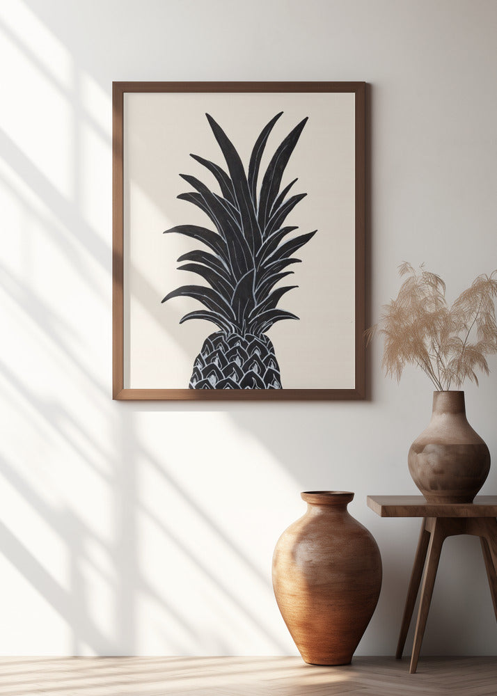 Black Pineapple Poster