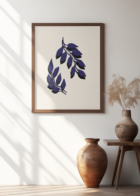 Blue Twigs Poster