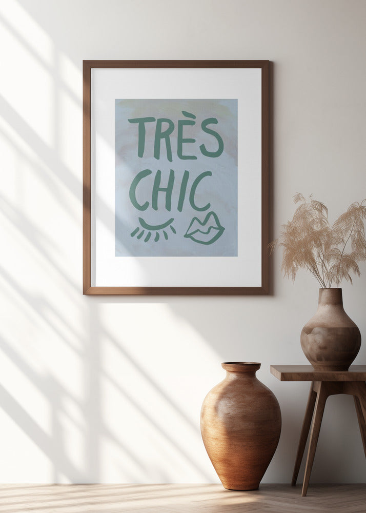 Très Chic Blue Frame Poster