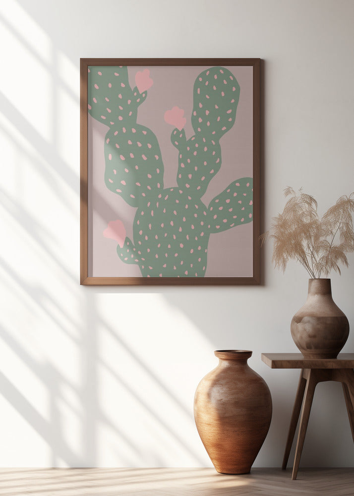 Green Cactus Poster